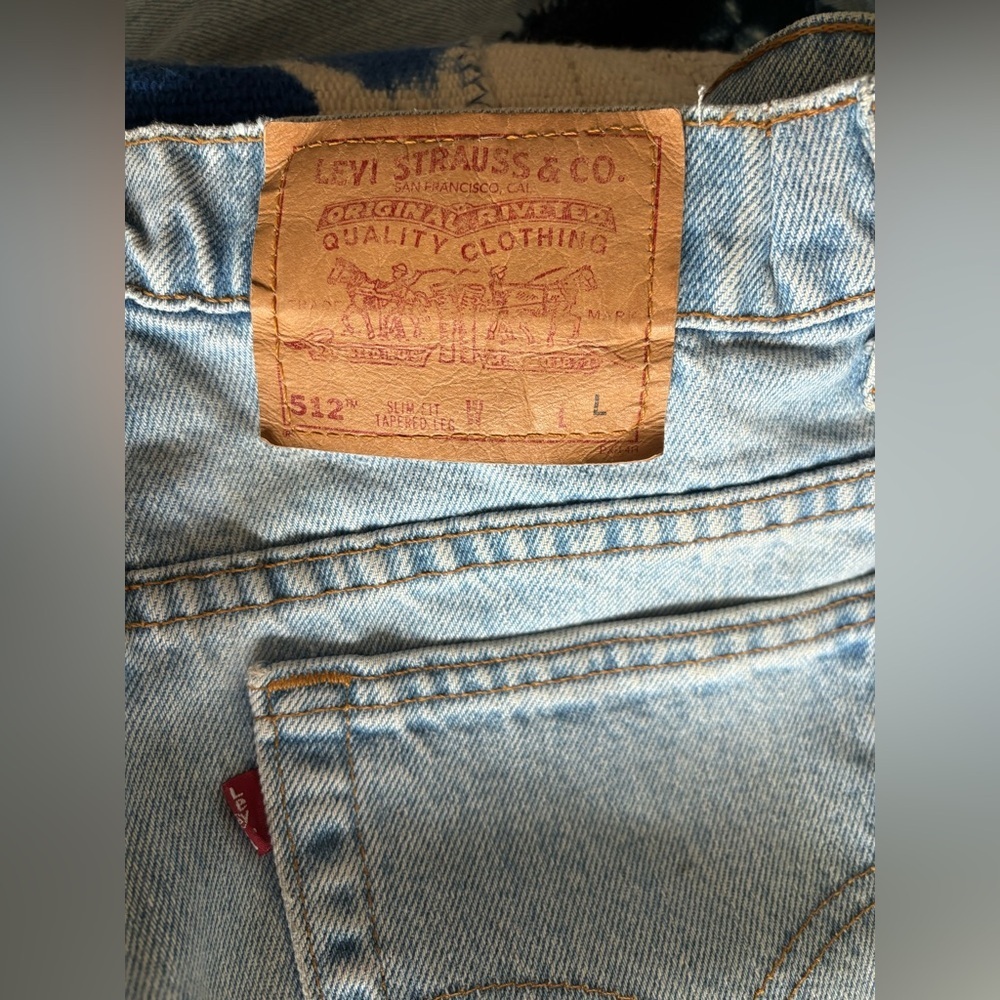Custom Patchwork Upcycled Blue Levi’s Denim Jeans Size:30 - Picture 5 of 7